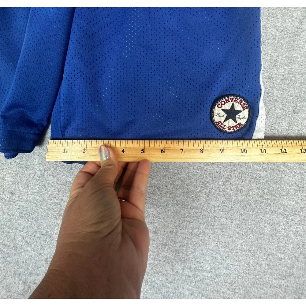 Vintage Converse Mesh Basketball Shorts‎ Kids XL Blue Chuck Taylor Side Stripe
